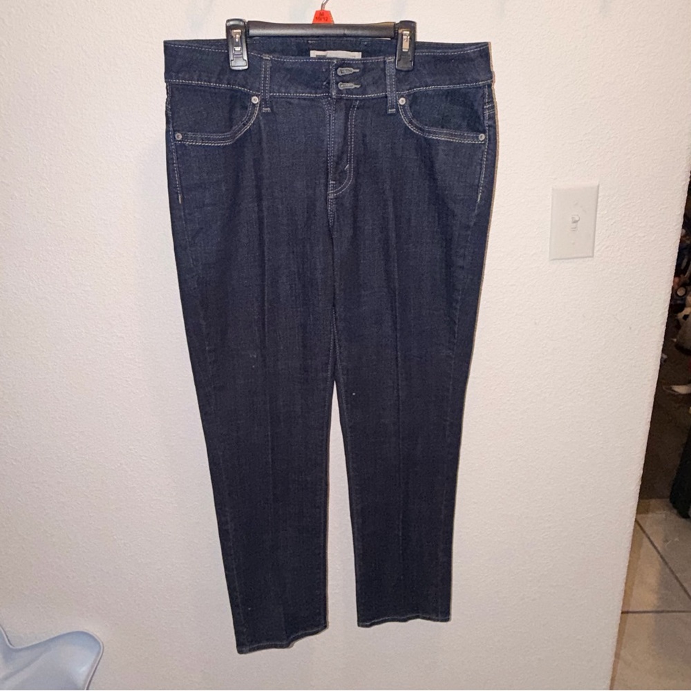 Levi's Women's Straight Jeans in Dark Indigo-Black